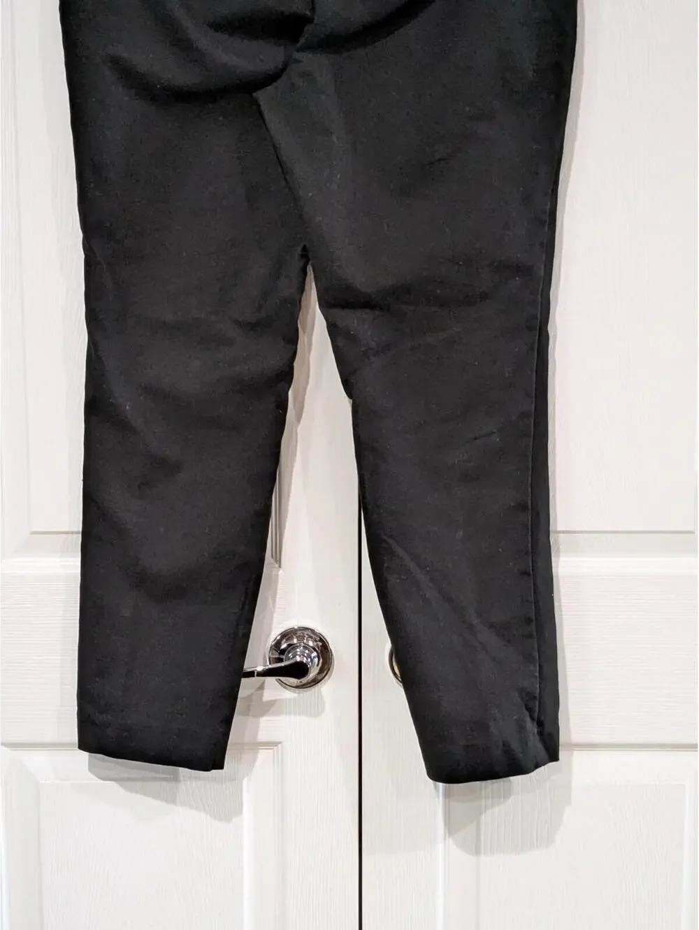 Michael Kors Women's Chino Pants Gold Zipper Pockets Black Size 12, Cotton Blend